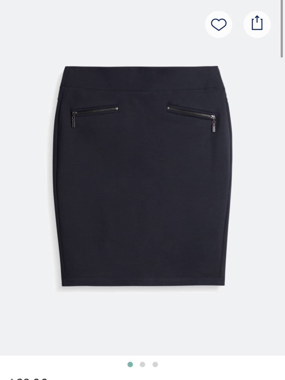 Liverpool Jeans Company Black Pencil Skirt with Zip Pockets